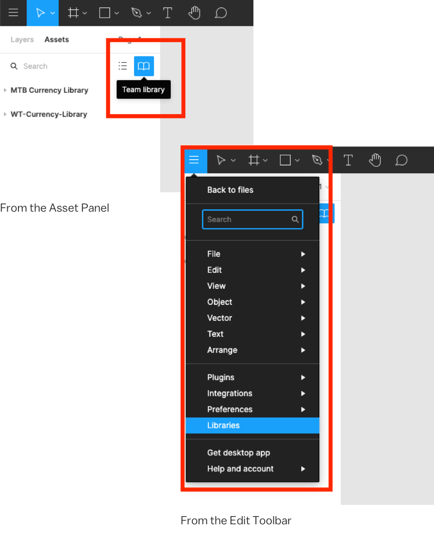 Editor Toolbar Library Modal