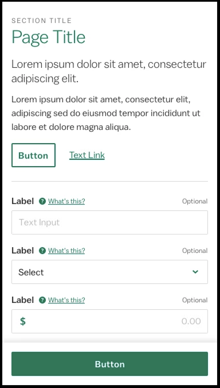 screenshot of persistent action group