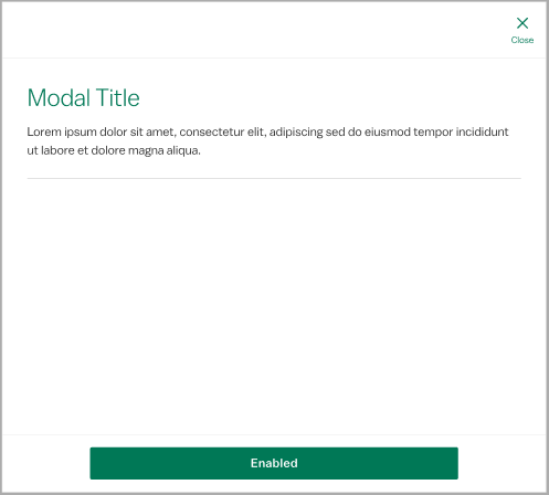 Screenshot of standard modal component.